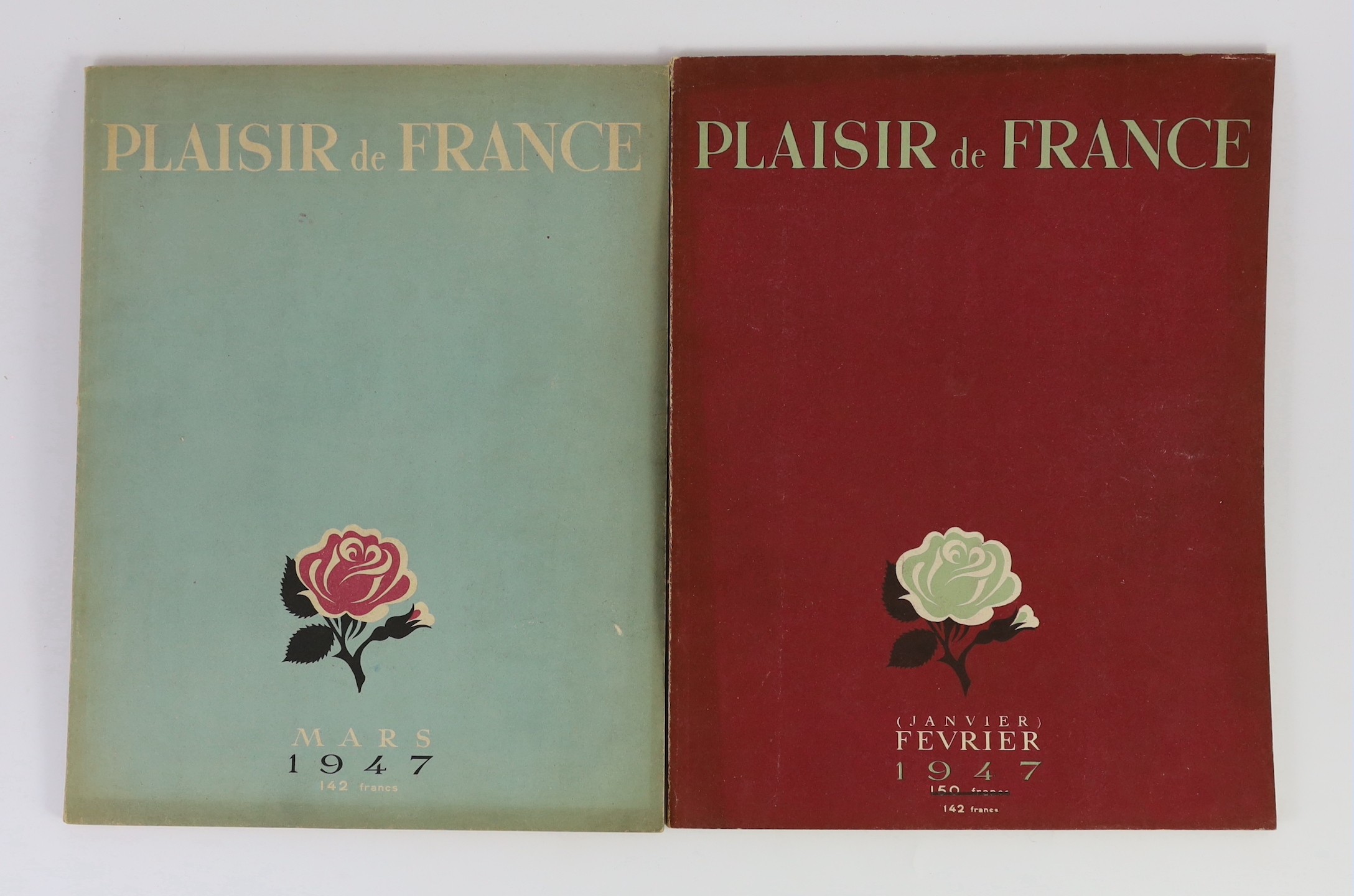 Plaisir de France Magazine - 2 issues, January/February & March, 1947; The Dance Magazine - 5 issues, August-November, 1929 & September, 1930, together with the Plaire magazine, number 6, 1946, (8)